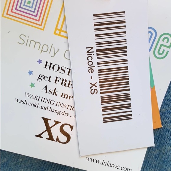 NWT Lularoe Blue Nicole Day Dress XS - Picture 5 of 9